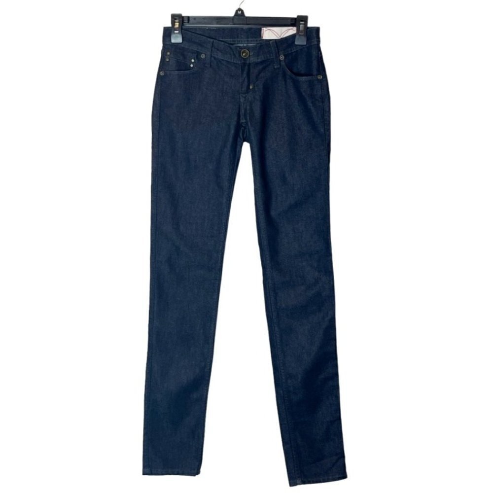 MJ Motor Jeans Victoria‎ Women 26 Blue Dark Wash Low Rise Straight Leg Denim